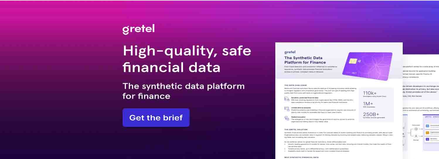 Generate safe synthetic financial data at scale